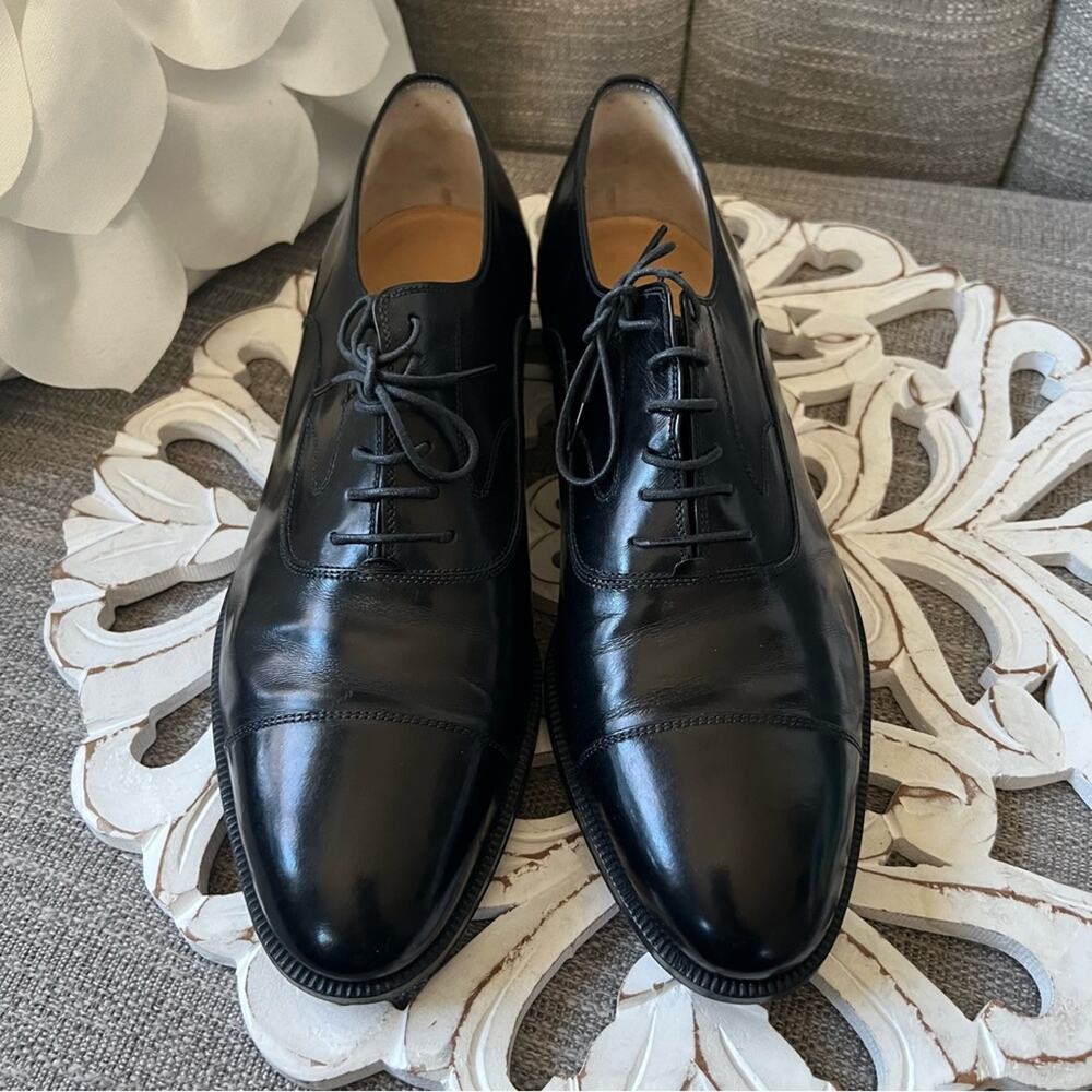 Salvatore Ferragamo Black Dress Oxford Shoes Men’s 9.5 D View 4